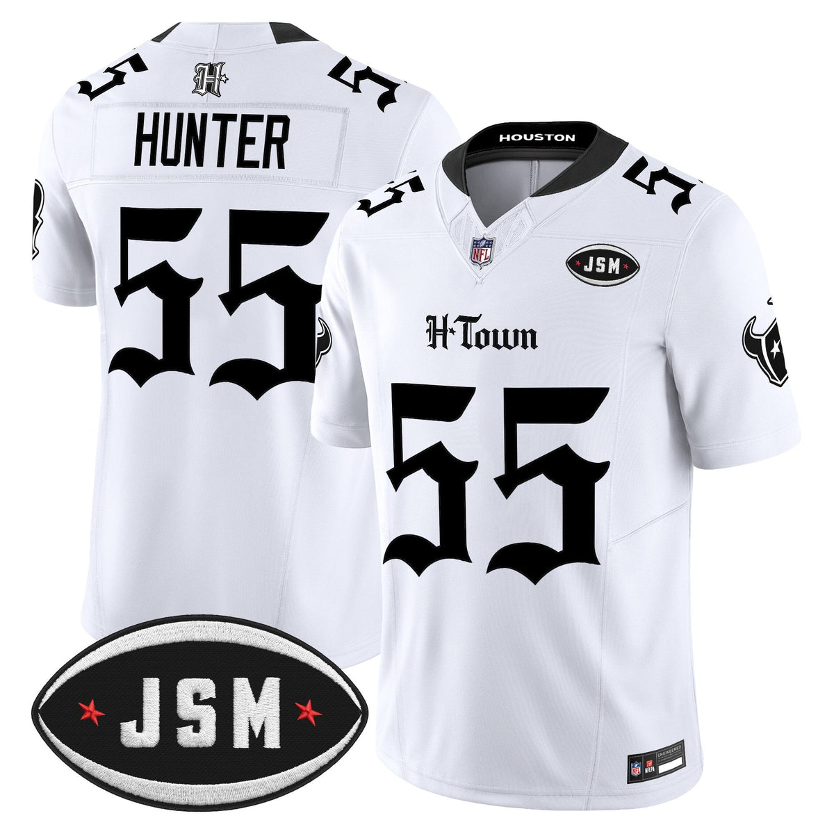 Houston Texans Janice McNair Memorial Patch Vapor Limited Jersey - Gothic Edition - All Stitched