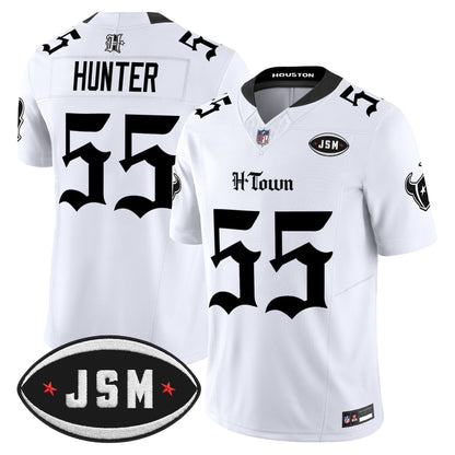 Houston Texans Janice McNair Memorial Patch Vapor Limited Jersey - Gothic Edition - All Stitched