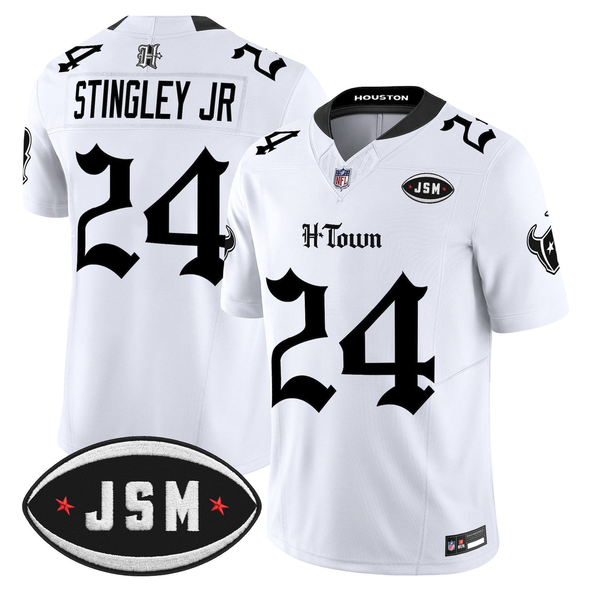 Houston Texans Janice McNair Memorial Patch Vapor Limited Jersey - Gothic Edition - All Stitched