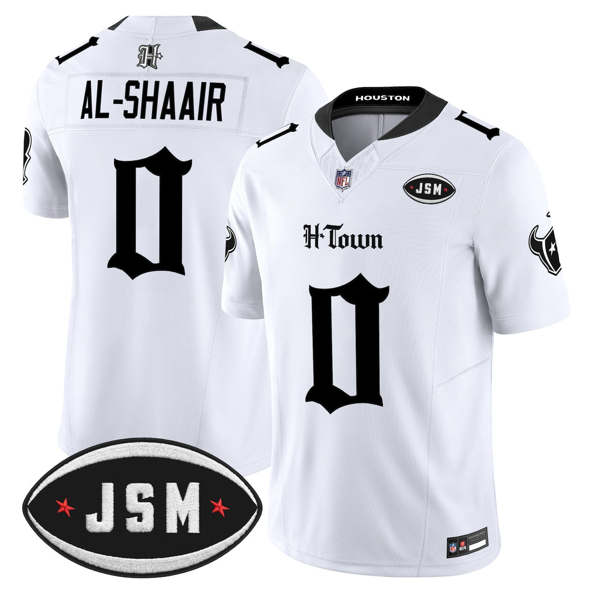 Houston Texans Janice McNair Memorial Patch Vapor Limited Jersey - Gothic Edition - All Stitched