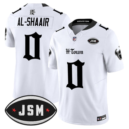 Houston Texans Janice McNair Memorial Patch Vapor Limited Jersey - Gothic Edition - All Stitched