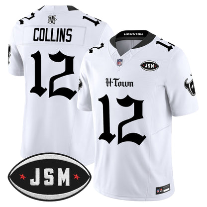 Houston Texans Janice McNair Memorial Patch Vapor Limited Jersey - Gothic Edition - All Stitched