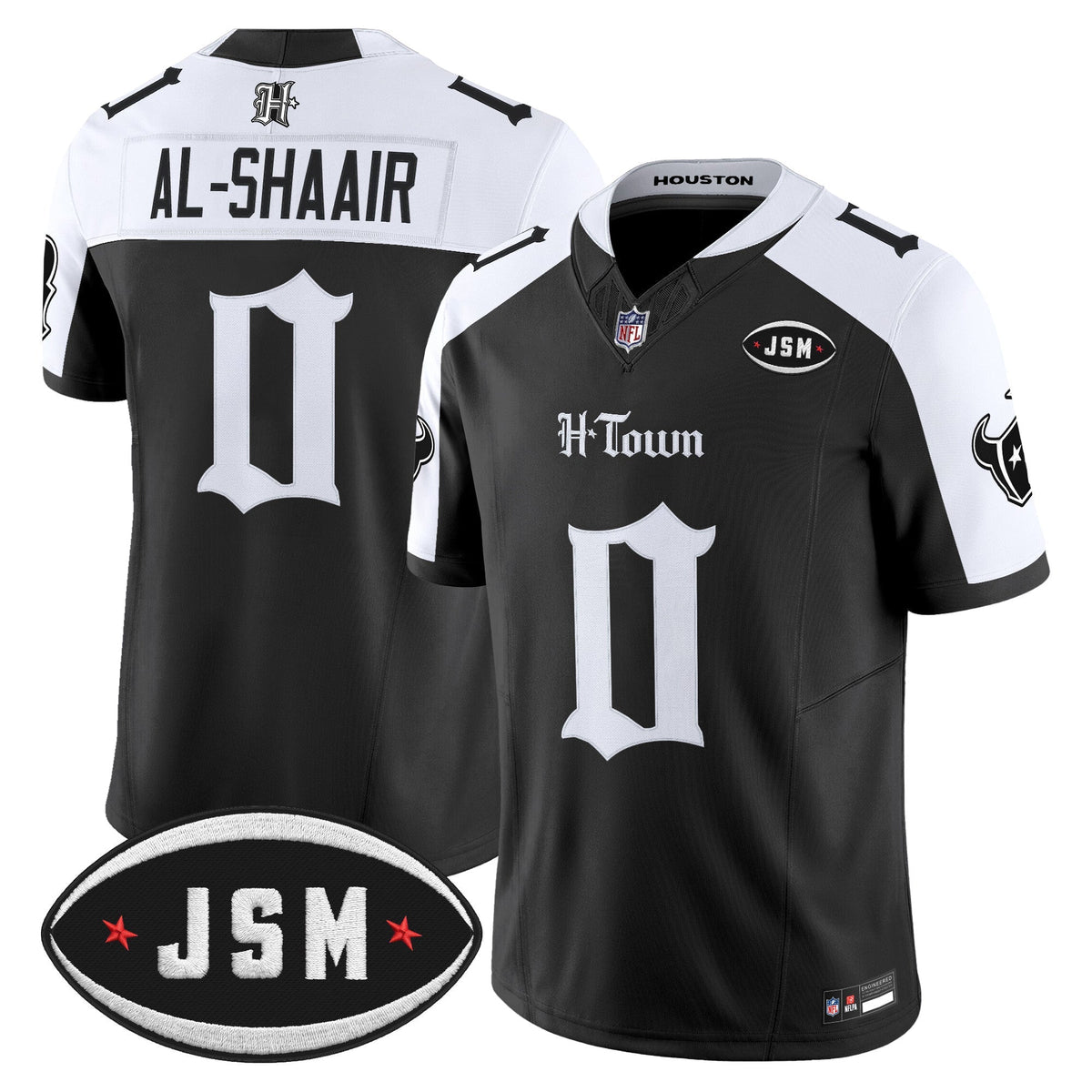 Houston Texans Janice McNair Memorial Patch Vapor Limited Jersey - Gothic Edition - All Stitched