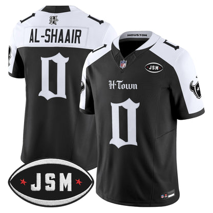 Houston Texans Janice McNair Memorial Patch Vapor Limited Jersey - Gothic Edition - All Stitched
