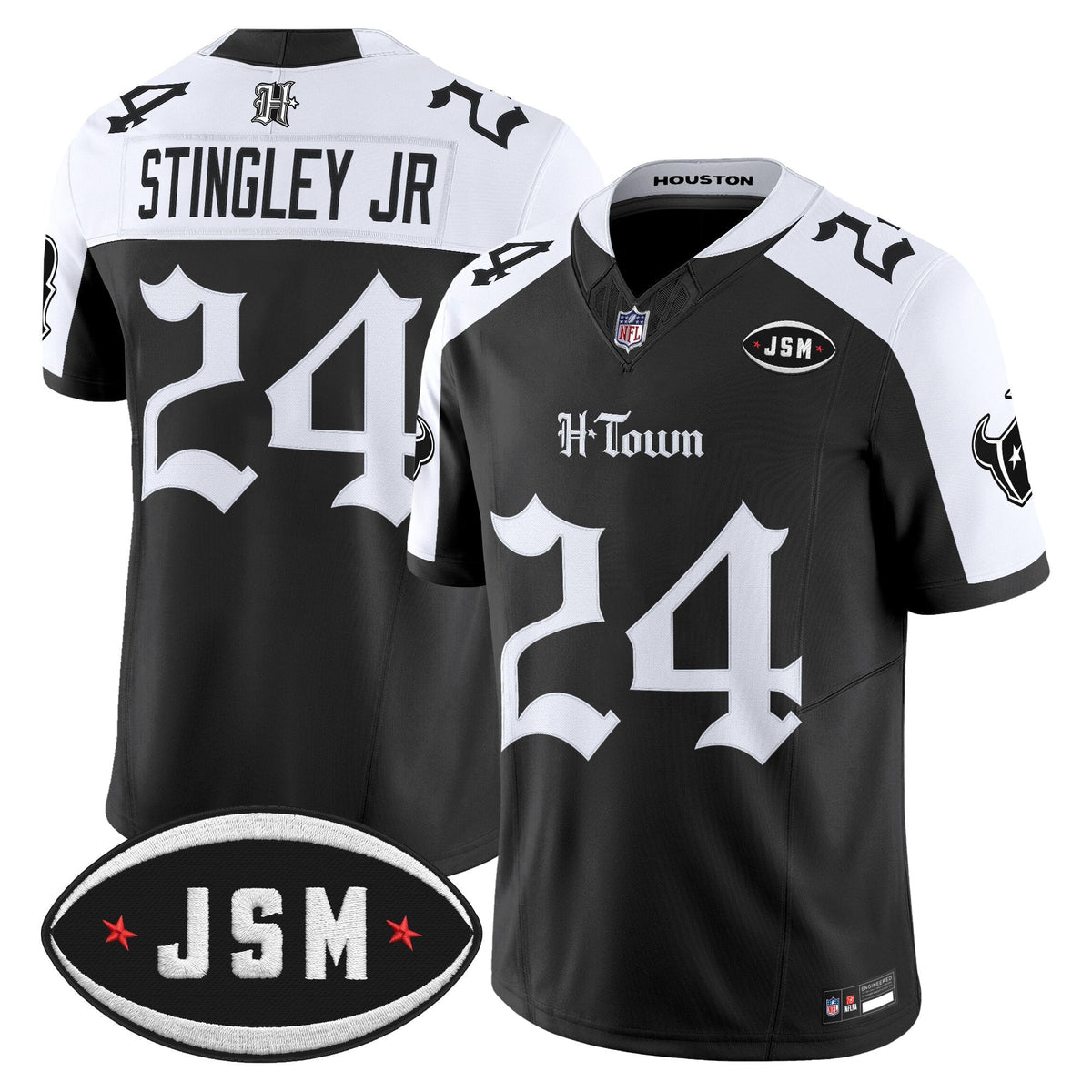 Houston Texans Janice McNair Memorial Patch Vapor Limited Jersey - Gothic Edition - All Stitched