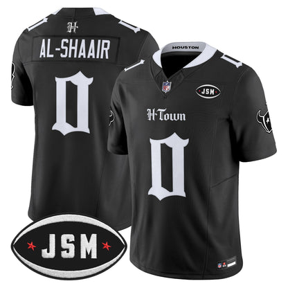 Houston Texans Janice McNair Memorial Patch Vapor Limited Jersey - Gothic Edition - All Stitched