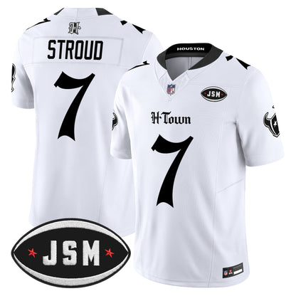 Houston Texans Janice McNair Memorial Patch Vapor Limited Jersey - Gothic Edition - All Stitched