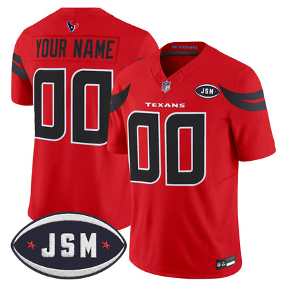 Houston Texan Janice McNair Memorial Patch Vapor Limited Custom Jersey - All Stitched