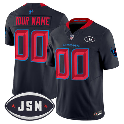 Houston Texan Janice McNair Memorial Patch Vapor Limited Custom Jersey - All Stitched