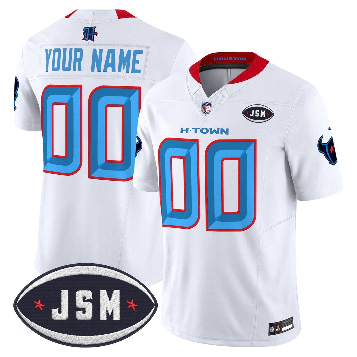 Houston Texan Janice McNair Memorial Patch Vapor Limited Custom Jersey - All Stitched