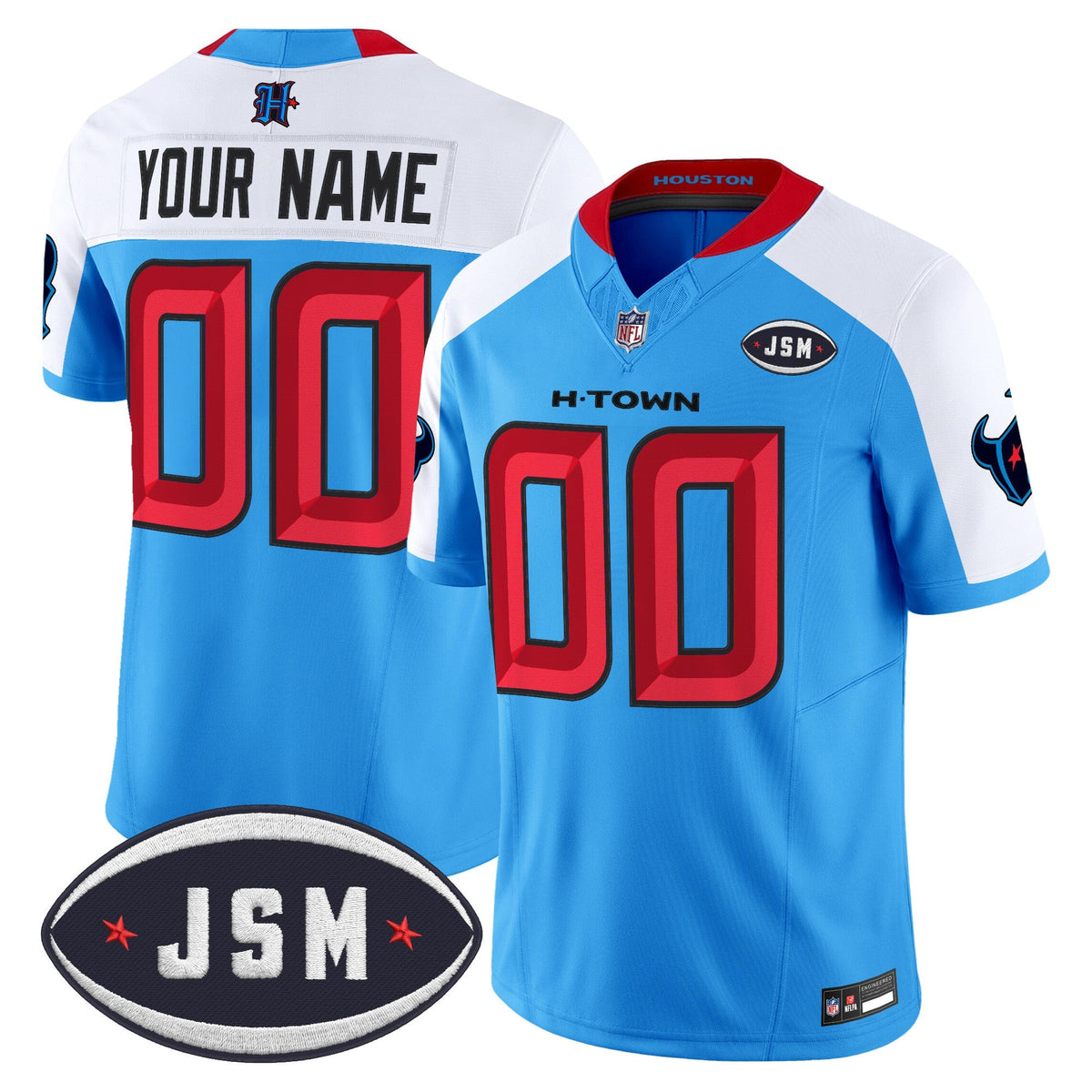 Houston Texan Janice McNair Memorial Patch Vapor Limited Custom Jersey - All Stitched
