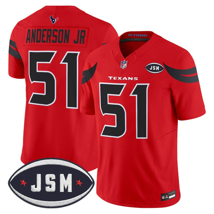 Houston Texan Janice McNair Memorial Patch Vapor Limited Jersey - All Stitched