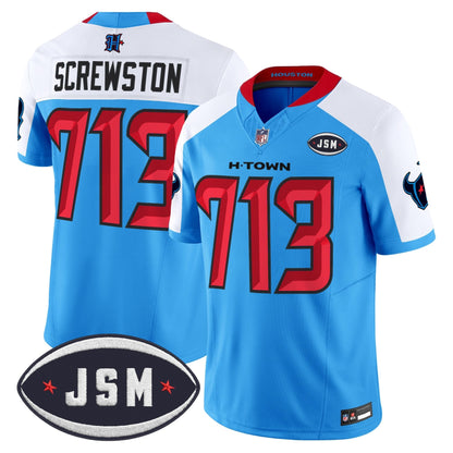 Houston Texan Janice McNair Memorial Patch Vapor Limited Jersey - All Stitched