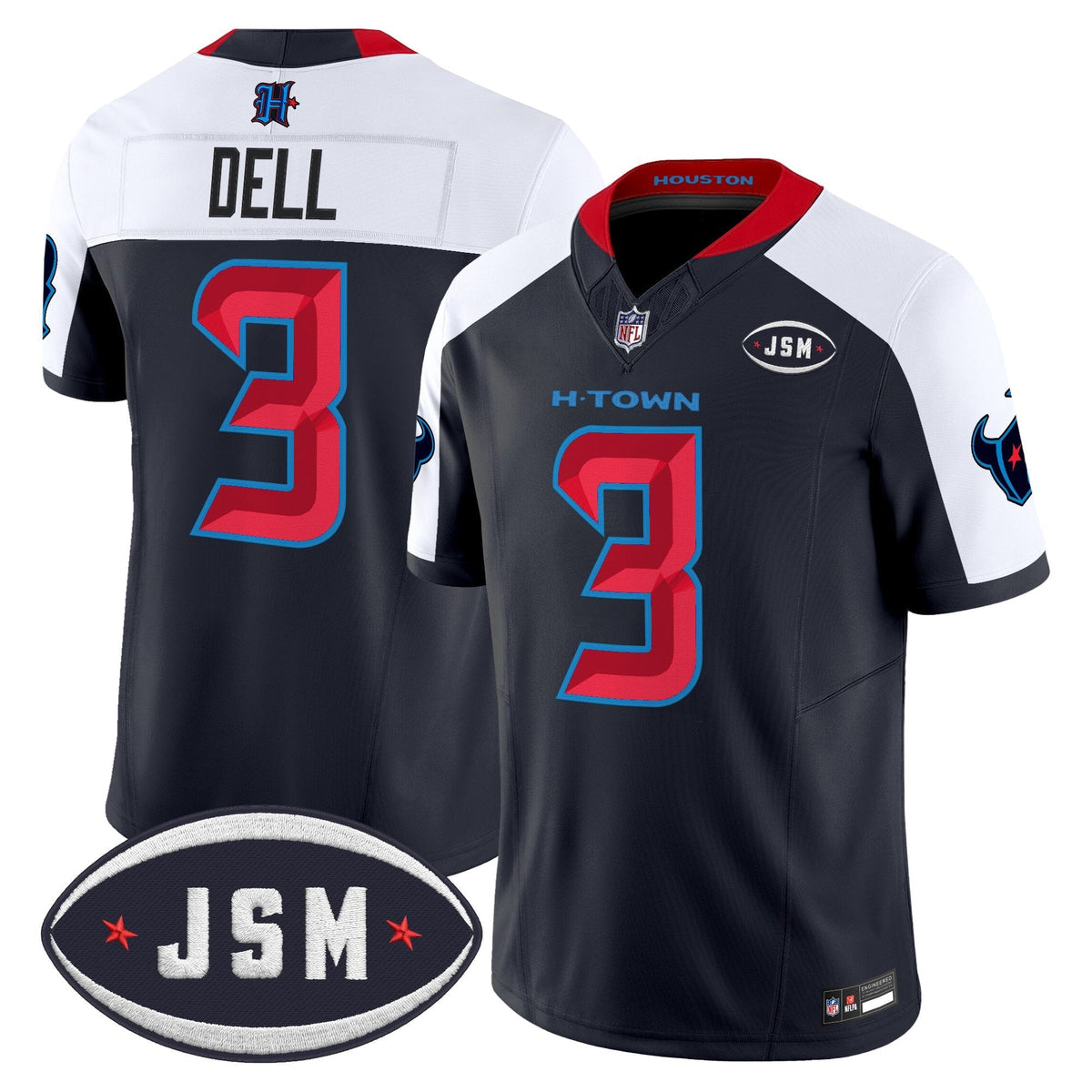 Houston Texan Janice McNair Memorial Patch Vapor Limited Jersey - All Stitched
