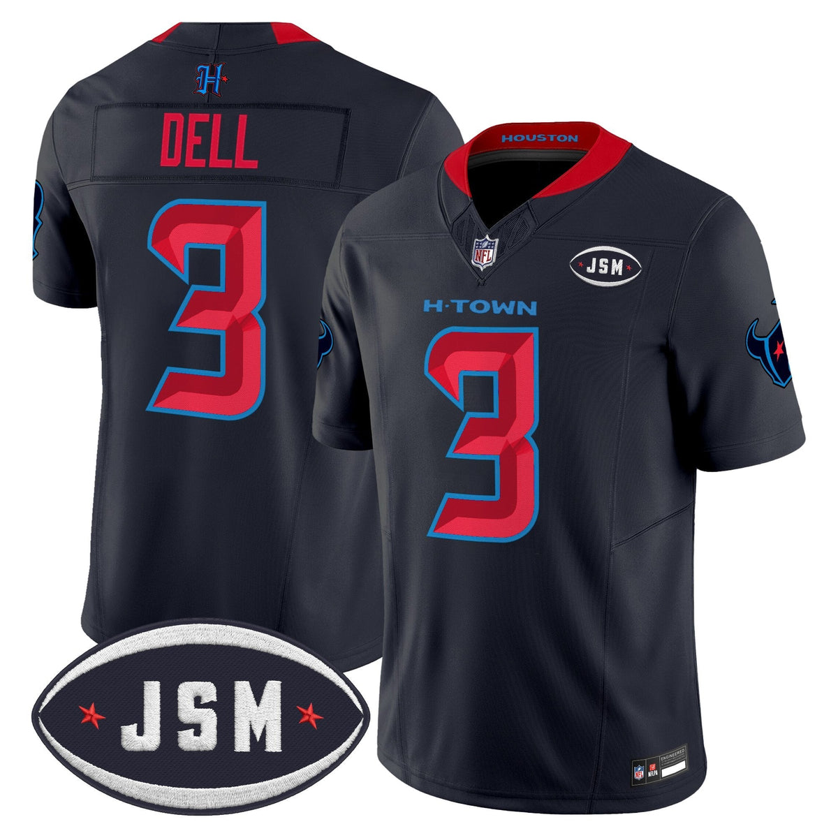 Houston Texan Janice McNair Memorial Patch Vapor Limited Jersey - All Stitched
