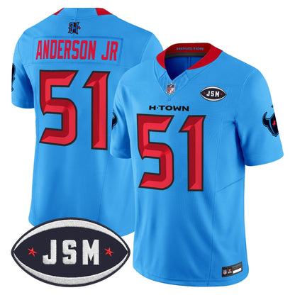 Houston Texan Janice McNair Memorial Patch Vapor Limited Jersey - All Stitched