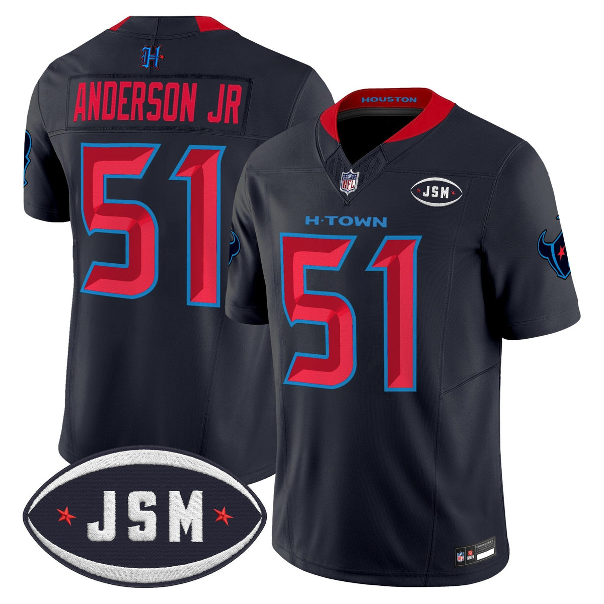Houston Texan Janice McNair Memorial Patch Vapor Limited Jersey - All Stitched