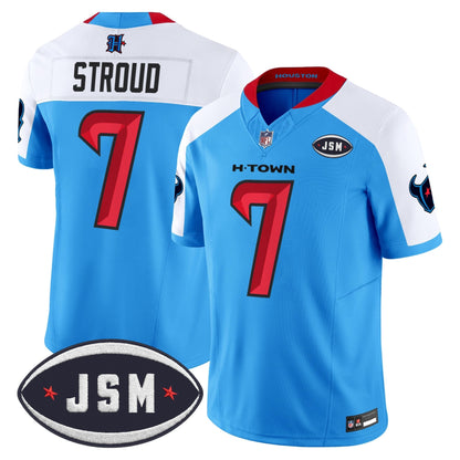 Houston Texan Janice McNair Memorial Patch Vapor Limited Jersey - All Stitched