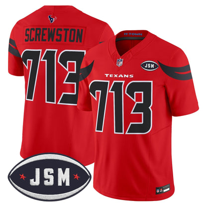 Houston Texan Janice McNair Memorial Patch Vapor Limited Jersey - All Stitched