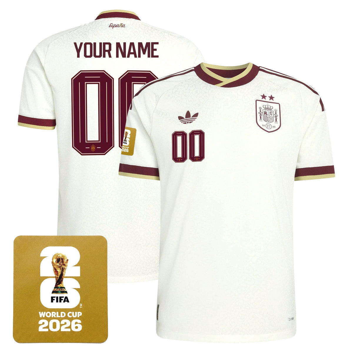 Spain 2026 National Team Custom Jersey - 2-Star World Champions