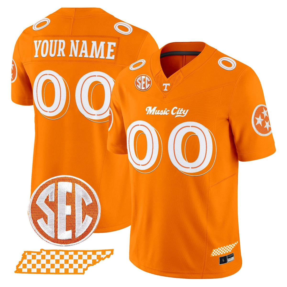 Tennessee Volunteers 'Music City Edition' Vapor Limited Custom Jersey - All Stitched