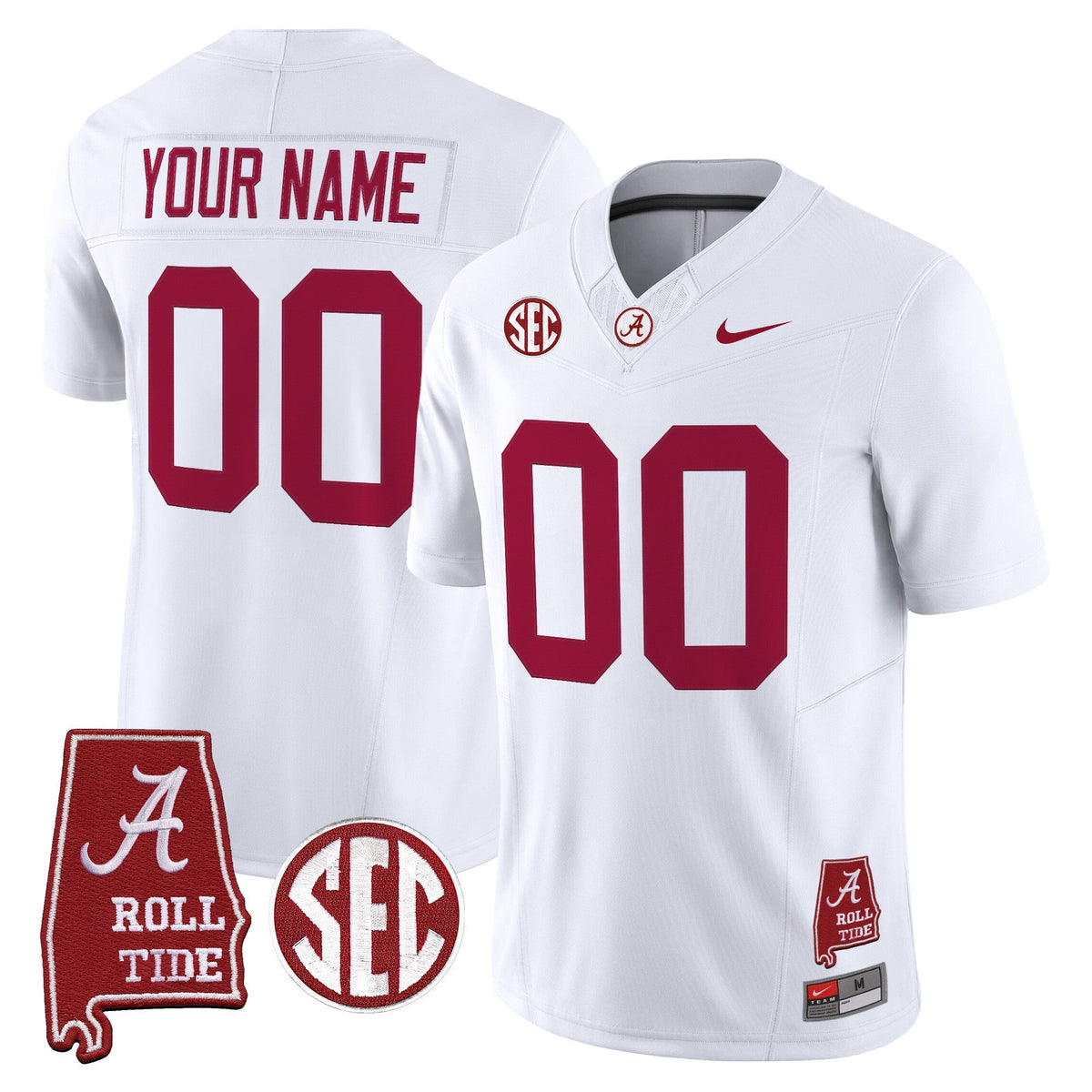 Alabama Crimson Tide 2026 Vapor Limited Custom Jersey - Alabama Map - All Stitched