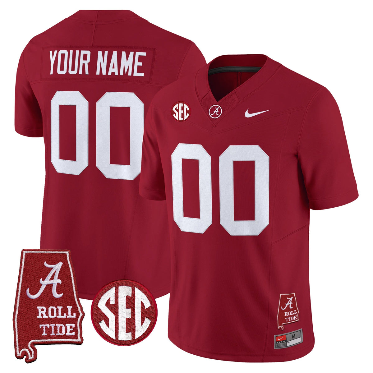 Alabama Crimson Tide 2026 Vapor Limited Custom Jersey - Alabama Map - All Stitched