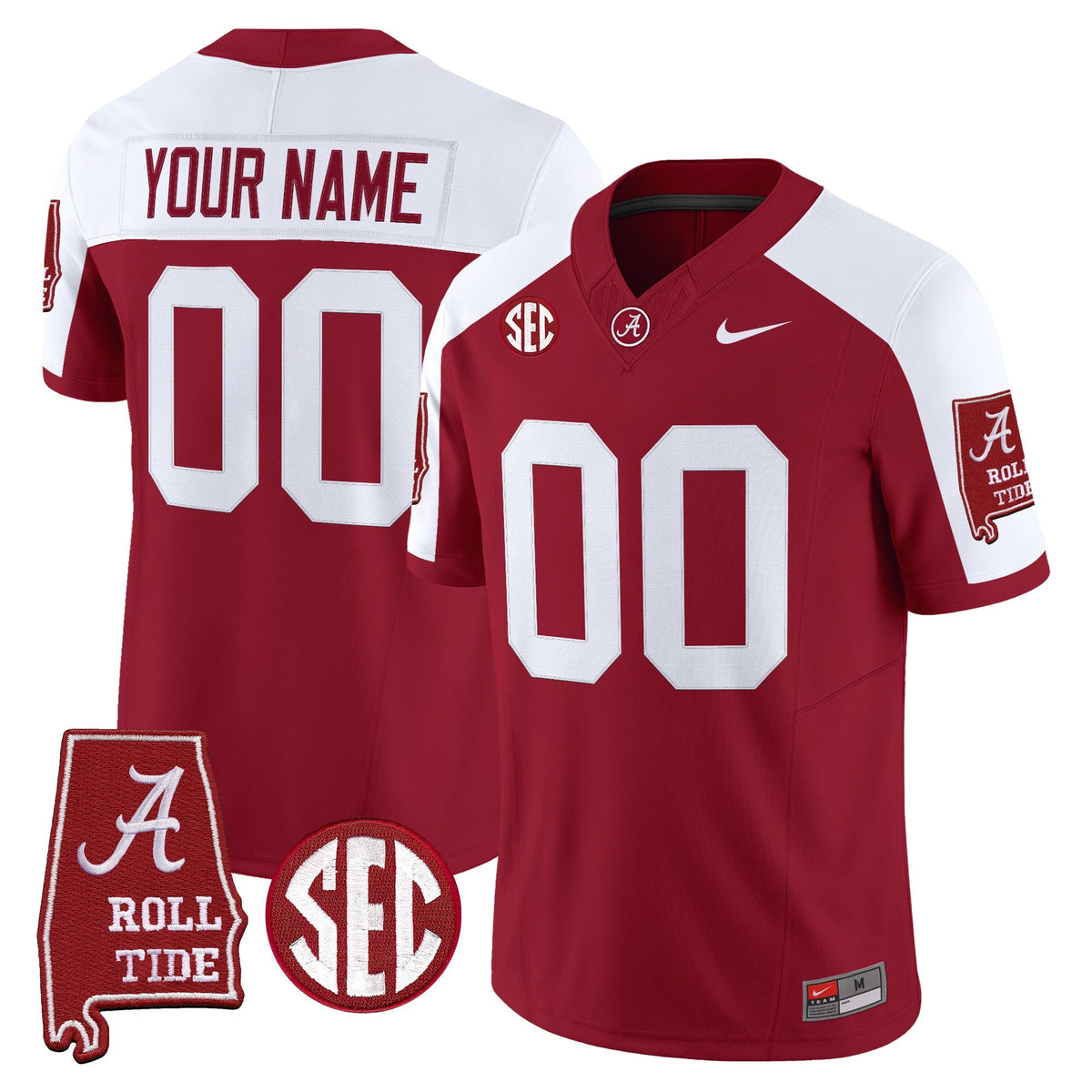 Alabama Crimson Tide 2026 Vapor Limited Custom Jersey - Alabama Map - All Stitched