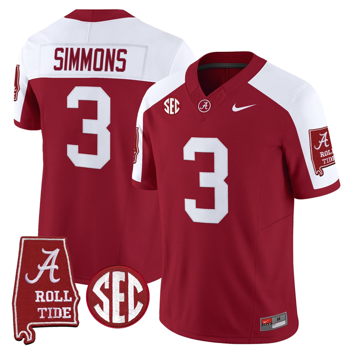 Alabama Crimson Tide 2026 Vapor Limited Jersey - Alabama Map - All Stitched