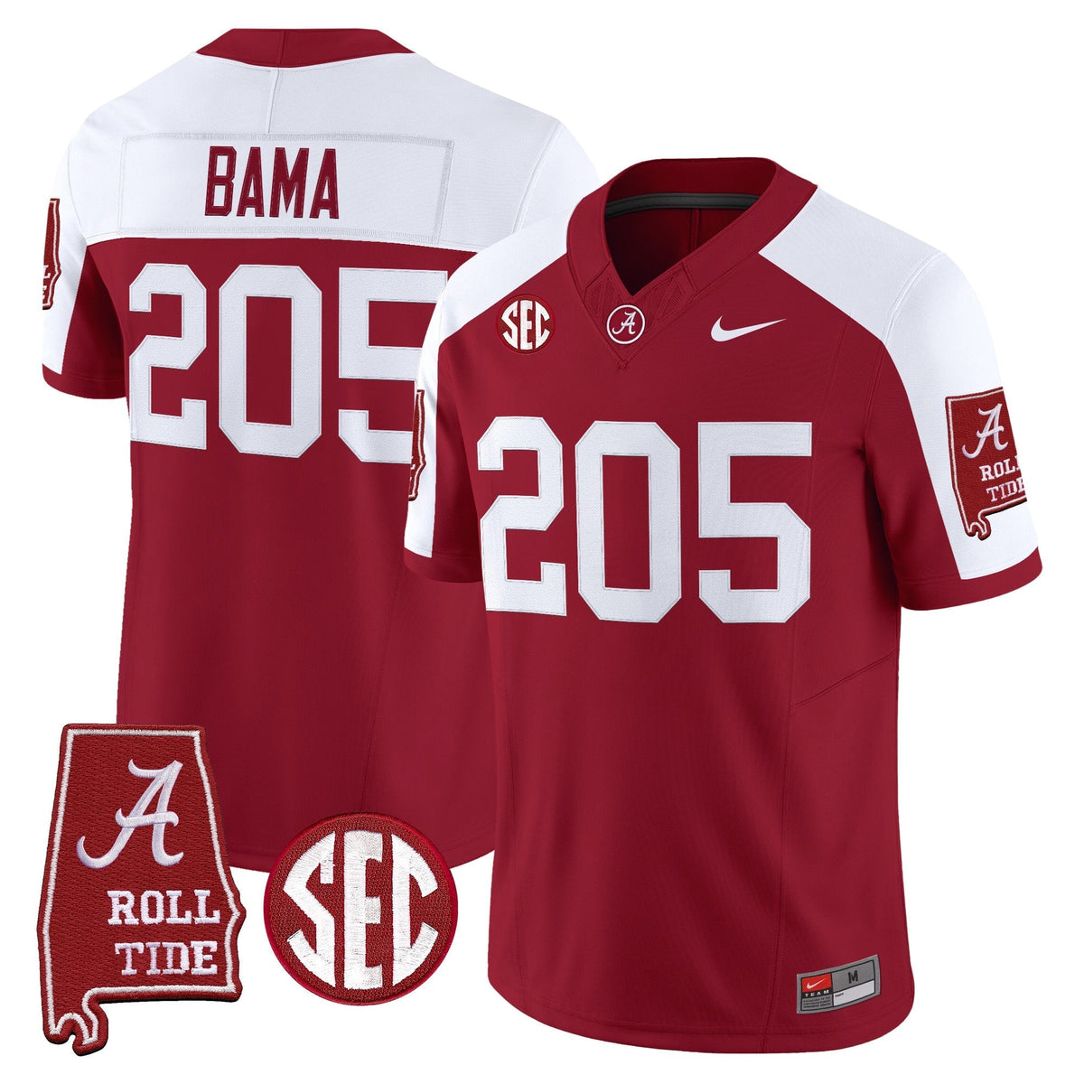 Alabama Crimson Tide 2026 Vapor Limited Jersey - Alabama Map - All Stitched