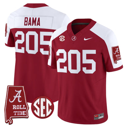 Alabama Crimson Tide 2026 Vapor Limited Jersey - Alabama Map - All Stitched