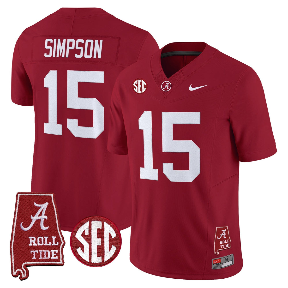 Alabama Crimson Tide 2026 Vapor Limited Jersey - Alabama Map - All Stitched