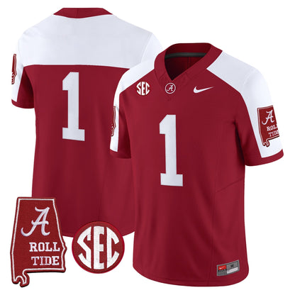Alabama Crimson Tide 2026 Vapor Limited Jersey - Alabama Map - All Stitched