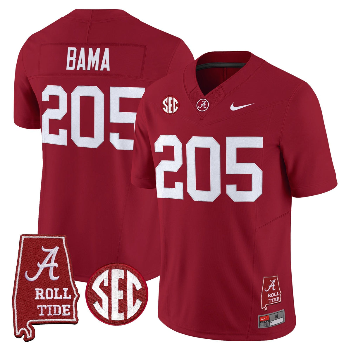 Alabama Crimson Tide 2026 Vapor Limited Jersey - Alabama Map - All Stitched