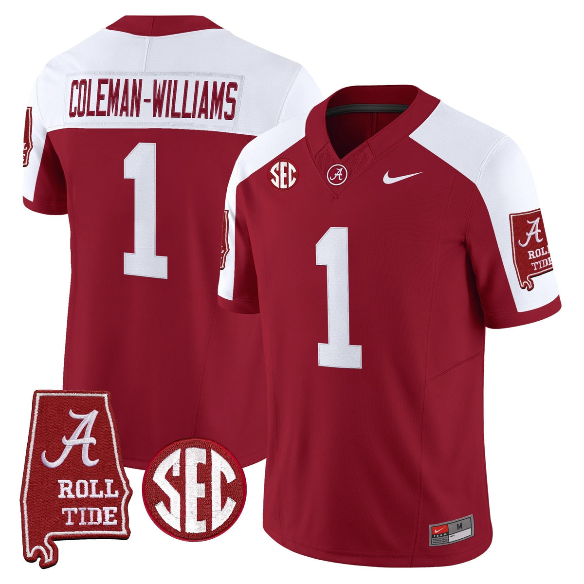 Alabama Crimson Tide 2026 Vapor Limited Jersey - Alabama Map - All Stitched