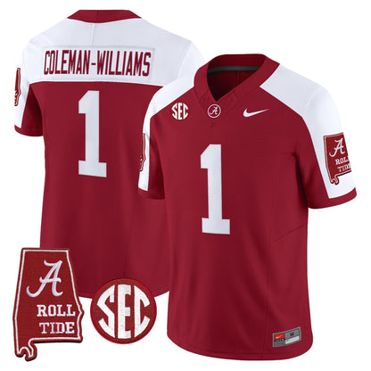 Alabama Crimson Tide 2026 Vapor Limited Jersey - Alabama Map - All Stitched