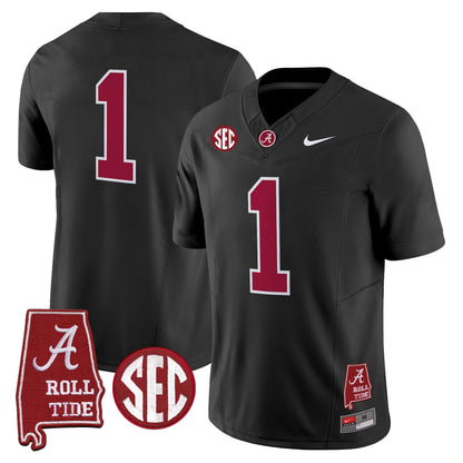 Alabama Crimson Tide 2026 Vapor Limited Jersey - Alabama Map - All Stitched