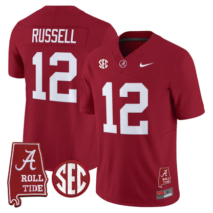Alabama Crimson Tide 2026 Vapor Limited Jersey - Alabama Map - All Stitched