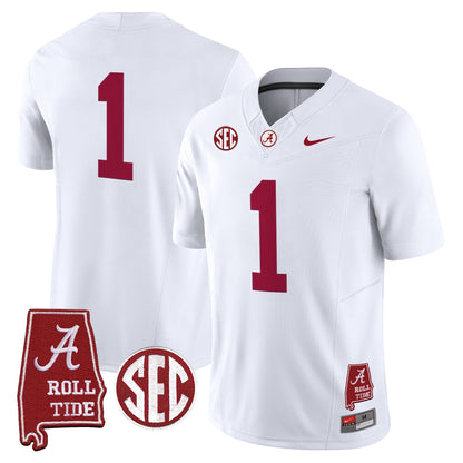 Alabama Crimson Tide 2026 Vapor Limited Jersey - Alabama Map - All Stitched