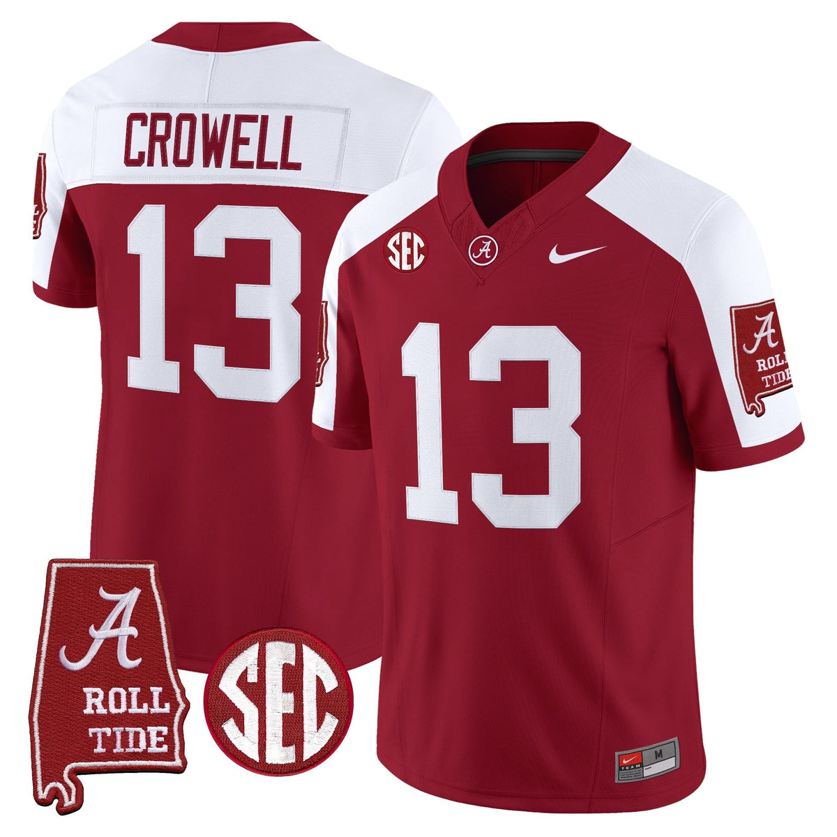 Alabama Crimson Tide 2026 Vapor Limited Jersey - Alabama Map - All Stitched