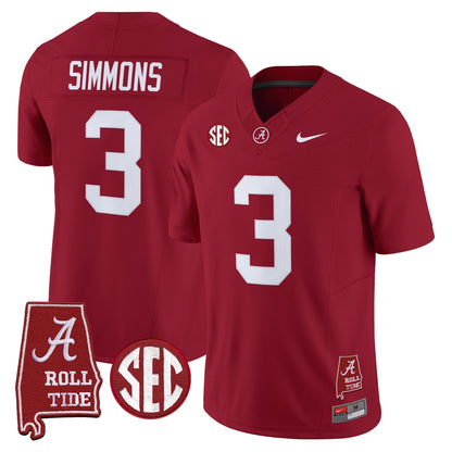 Alabama Crimson Tide 2026 Vapor Limited Jersey - Alabama Map - All Stitched