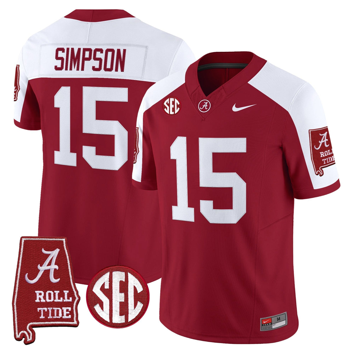 Alabama Crimson Tide 2026 Vapor Limited Jersey - Alabama Map - All Stitched