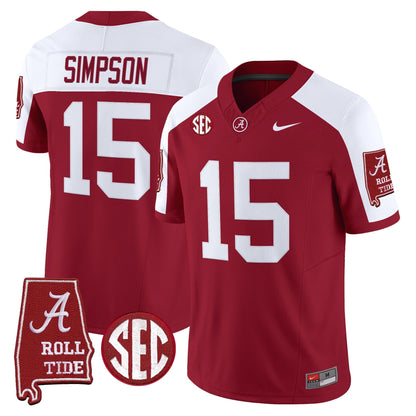 Alabama Crimson Tide 2026 Vapor Limited Jersey - Alabama Map - All Stitched