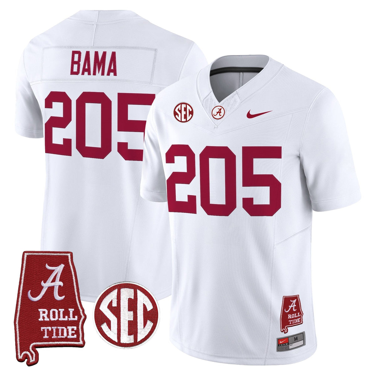 Alabama Crimson Tide 2026 Vapor Limited Jersey - Alabama Map - All Stitched