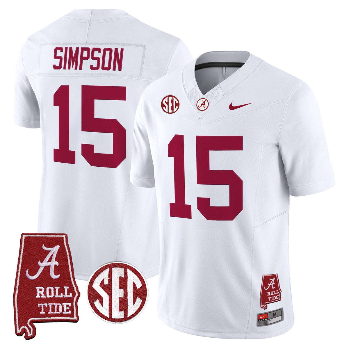 Alabama Crimson Tide 2026 Vapor Limited Jersey - Alabama Map - All Stitched