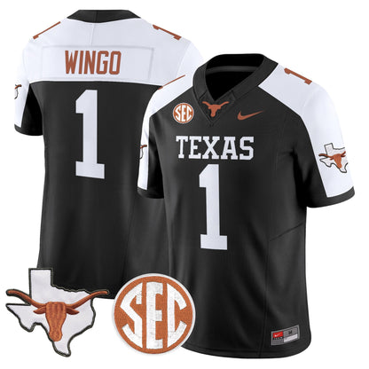 Texas Longhorns 2026 State Map & SEC Patch Vapor Limited Jersey - All Stitched