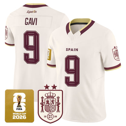 Spain 2026 World Cup Vapor Football Jersey - 2-Star World Champions - All Stitched