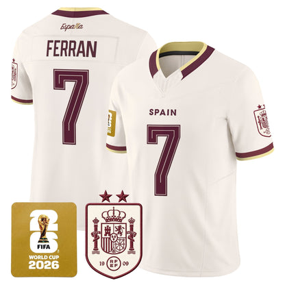 Spain 2026 World Cup Vapor Football Jersey - 2-Star World Champions - All Stitched