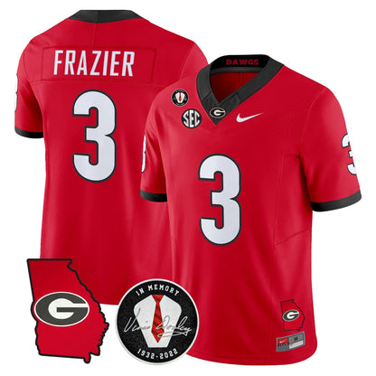 Georgia Bulldogs 2026 Georgia Map & Vince Dooley Patch Vapor Limited Jersey - Stitched