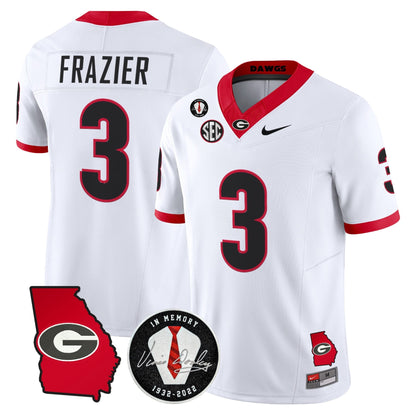 Georgia Bulldogs 2026 Georgia Map & Vince Dooley Patch Vapor Limited Jersey - Stitched